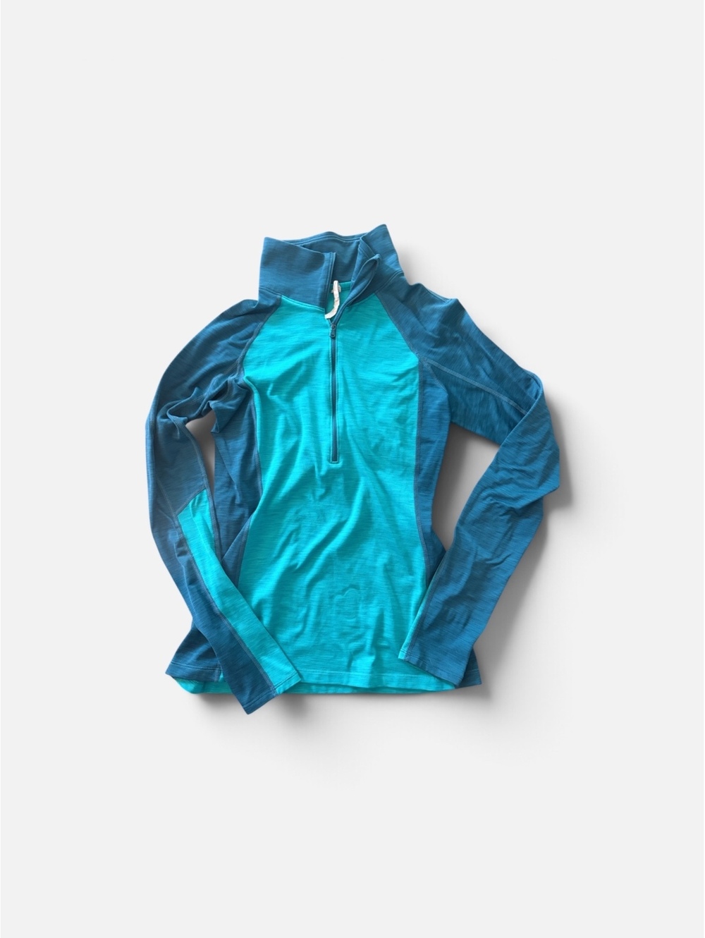 Teal & Dark Blue Half-Zip Activewear Pullover 💙💚